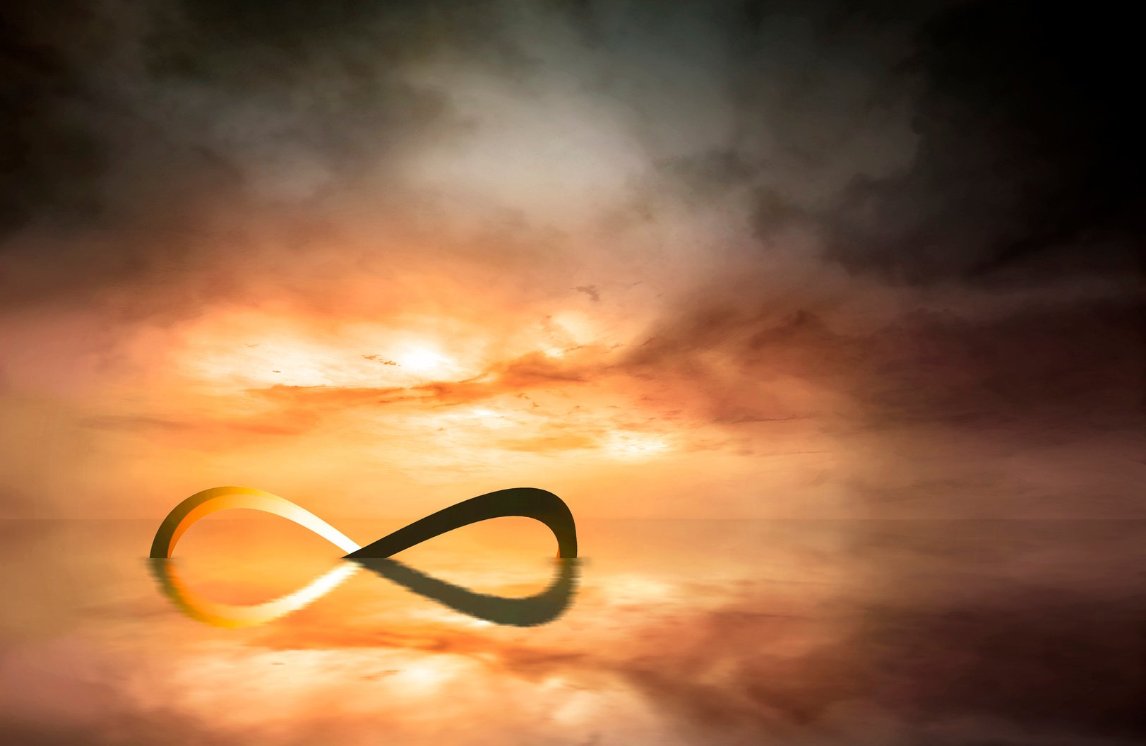 "Infinity loop seen in an endless sea